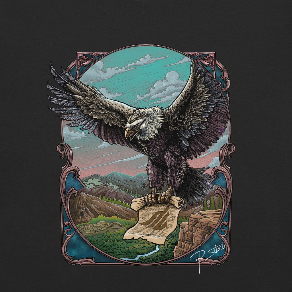 T-shirt Aigle dans le Ciel animal totem Alpha Vibes