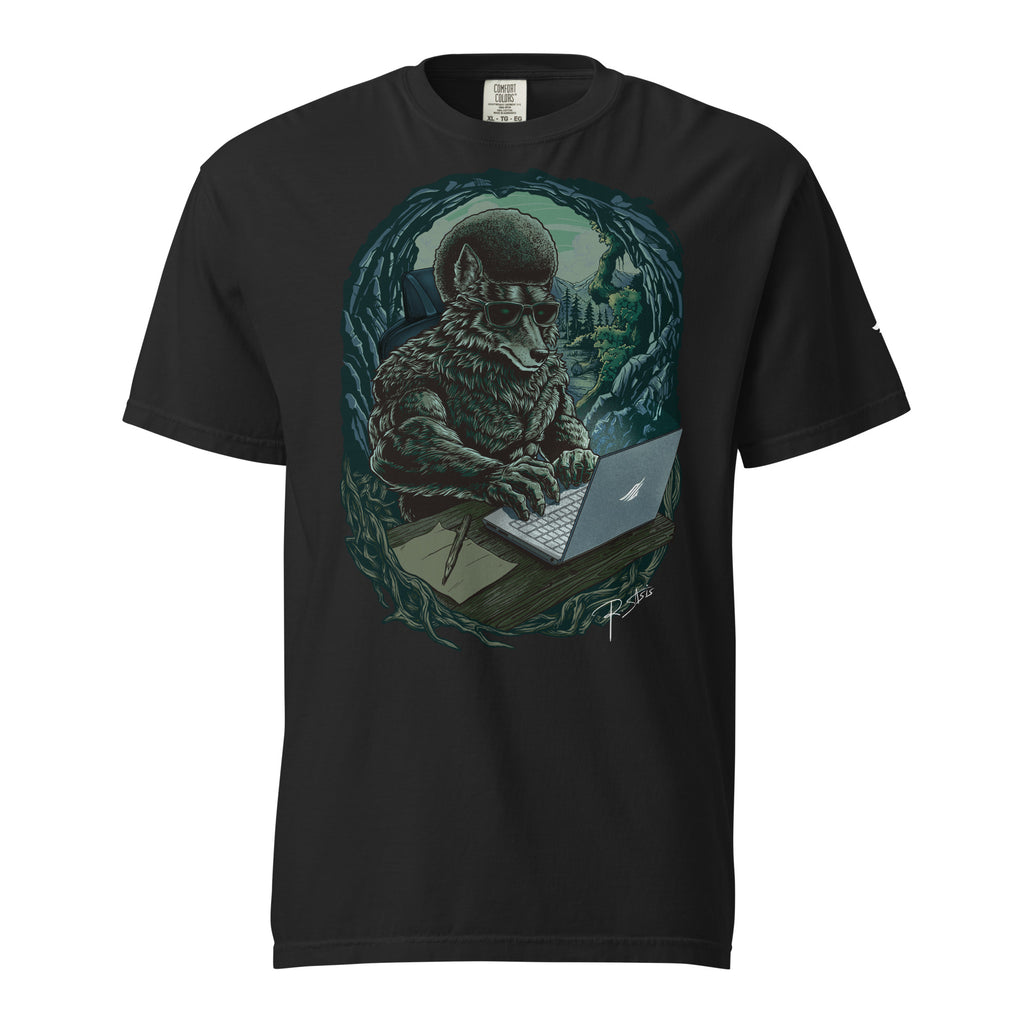 T-shirt Le Loup dans la grotte animal totem Alpha Vibes