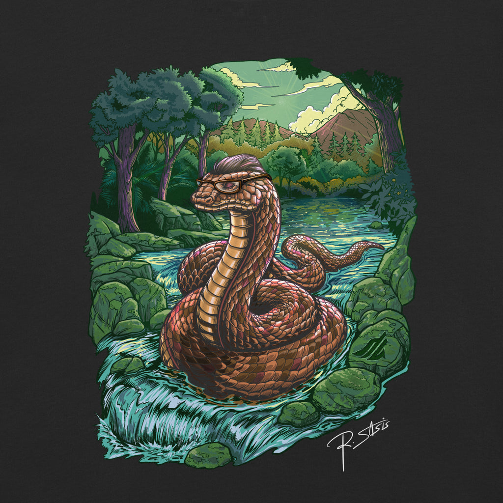 T-shirt Le Serpent dans le ruisseau animal totem Alpha Vibes